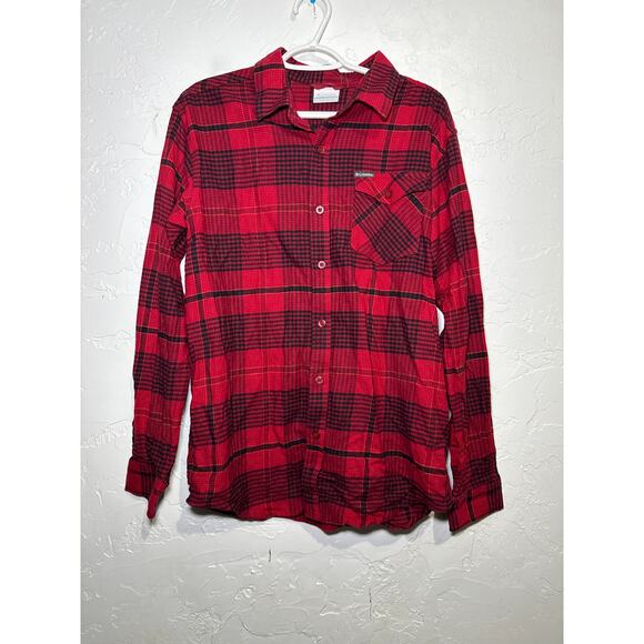 Columbia Tops - Columbia plaid button down flannel womens medium outdoor hiking casual western